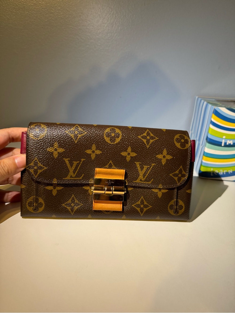 Louis Vuitton Monogram Elysée Wallet – Aurore – Excellent Condition – Made in Fr
